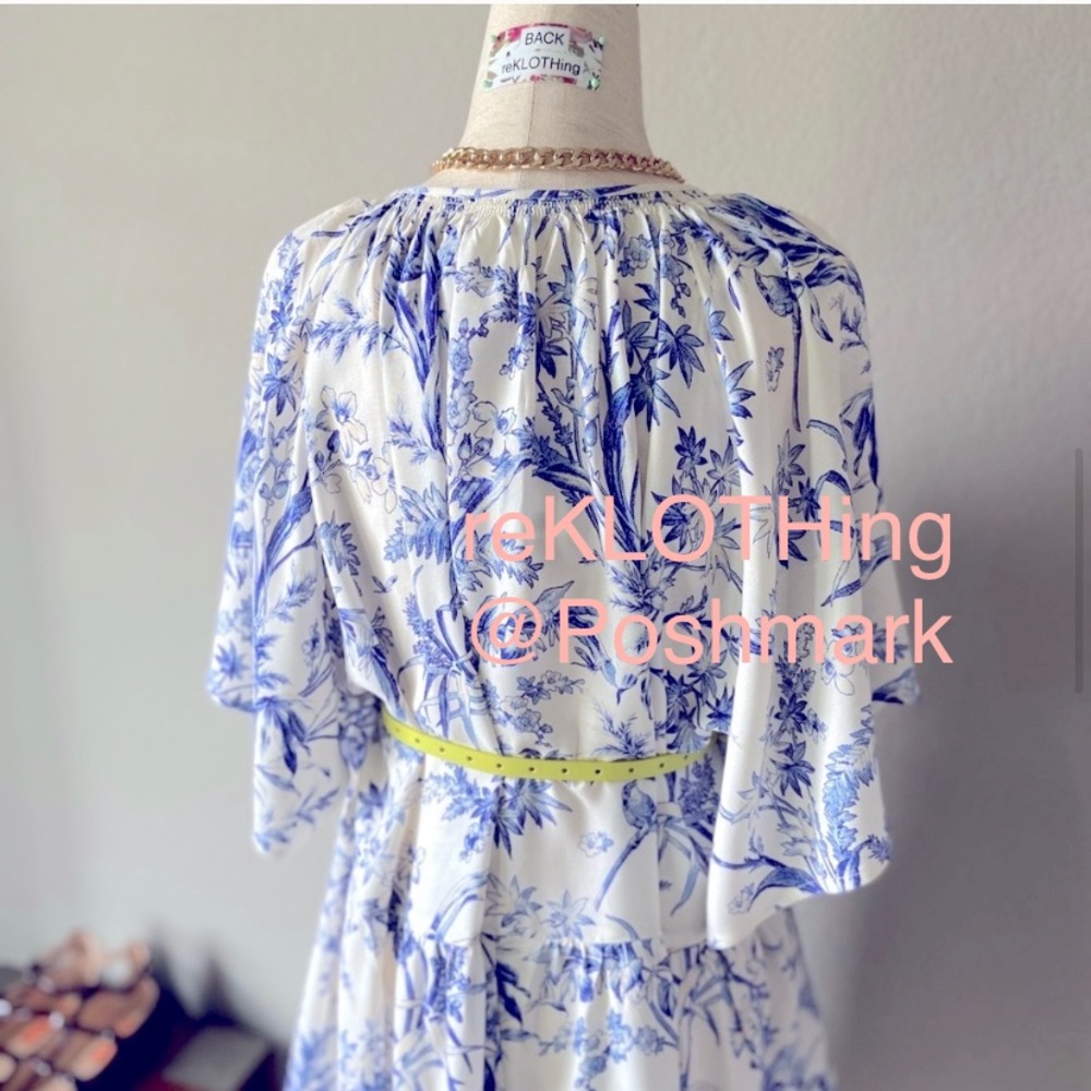 H&M A-line Spring Floral Raglan-sleeved Dress - Picture 6 of 14